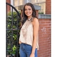 thumbnail image 3 of BTFBM Women Sleeveless Tie Mock Neck Spring Summer Tops Loose Casual Side Bow Satin Halter Tank Top Blouses Shirts Clothes, 3 of 6