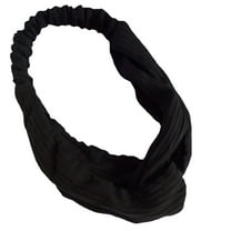 BKQCNKM Headbands for Women Headband for Washing Face Ladies Knot Solid Color Headband Elastic Head Wrap Hair Band Headbands, Black One Size