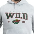 thumbnail image 4 of Men's G-III Sports by Carl Banks Gray Minnesota Wild Adaptive Classic Team Spirit Fleece Hoodie, 4 of 5