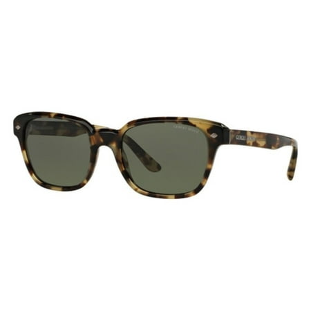 New Giorgio Armani 8067 Mens/Womens Designer Full-Rim Polarized Cream Tortoise Exclusive Shades Sunnies Imported From Italy Frame Polarized Green Lenses 53-19-140 Sunglasses/Sun Glasses