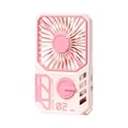 thumbnail image 1 of Ventilador portátil de mano, multifuncional, ajustable, ligero, personal, mini ventilador Rosa, 1 of 9