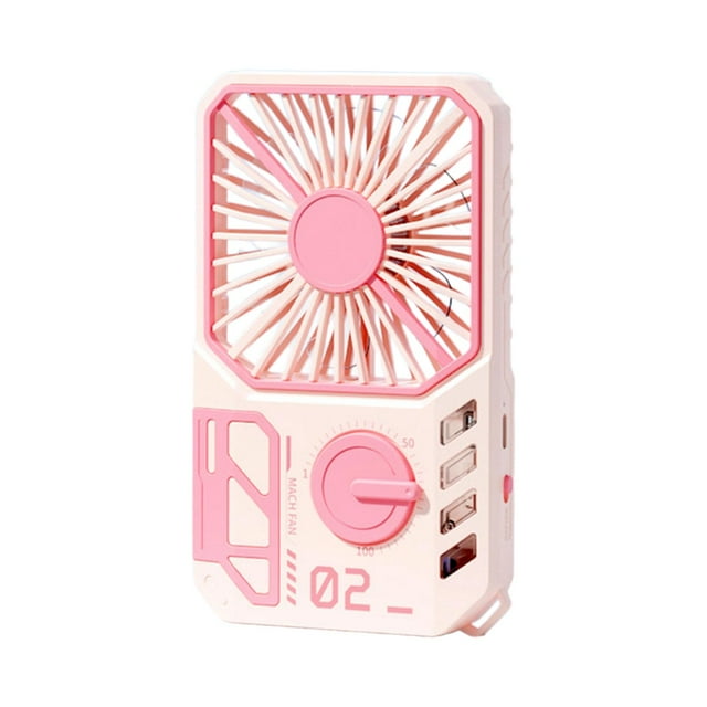 Ventilador portátil de mano, multifuncional, ajustable, ligero, personal, mini ventilador Rosa