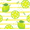 Green Lemon Pattern, variant on Yayeee Rocker Switch Wall Plate 1-Gang 4.6"x2.9" Home Decorative Outlet Cover, White and Black