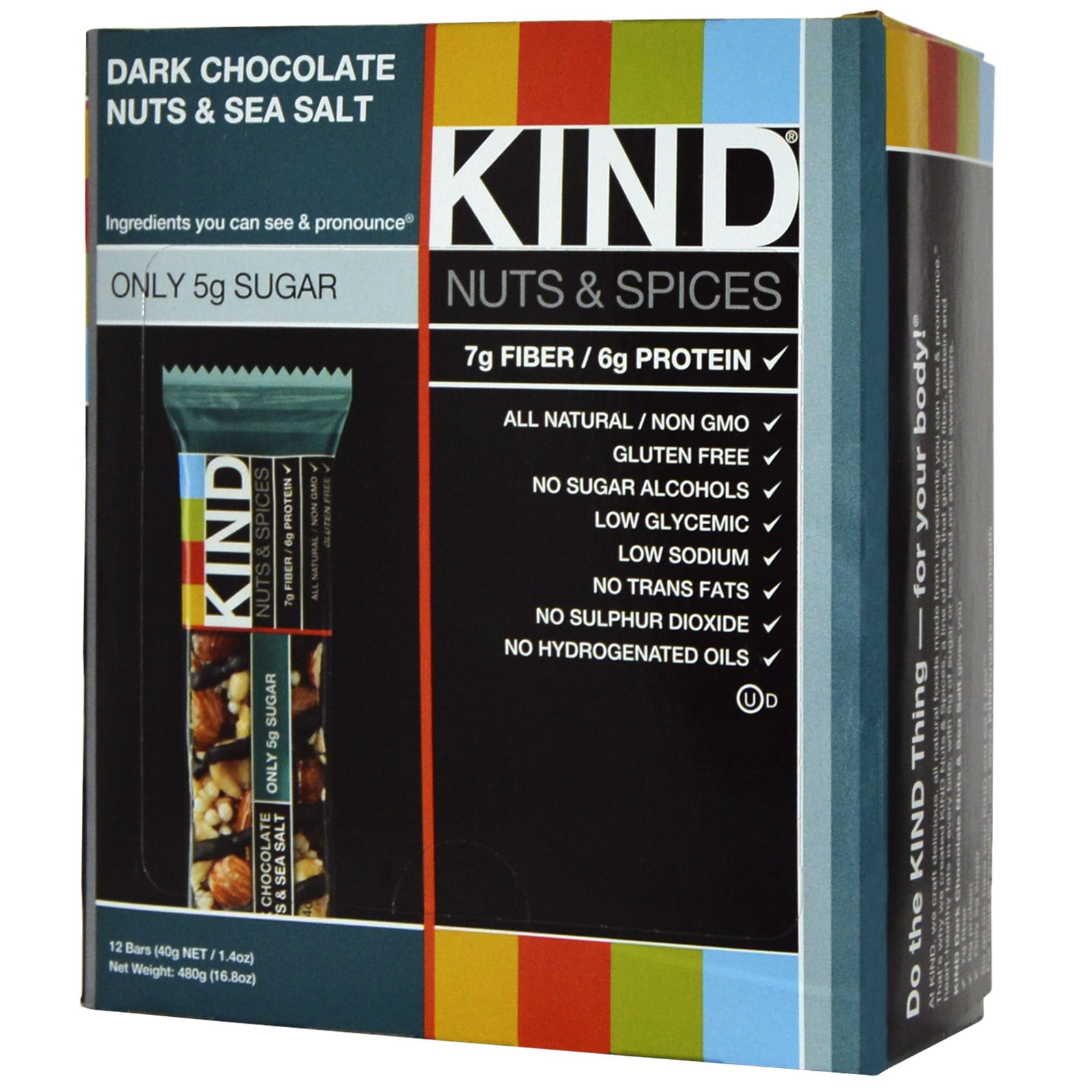 KIND Bars, Nuts & Spices, Dark Chocolate Nuts & Sea Salt ...
