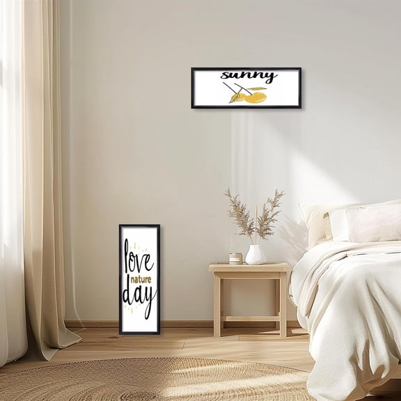 8x24 Frames Set of 4,Picture Frame 8 x 24 For Posters Without Mat,Wall Gallery Photo Frames,Black
