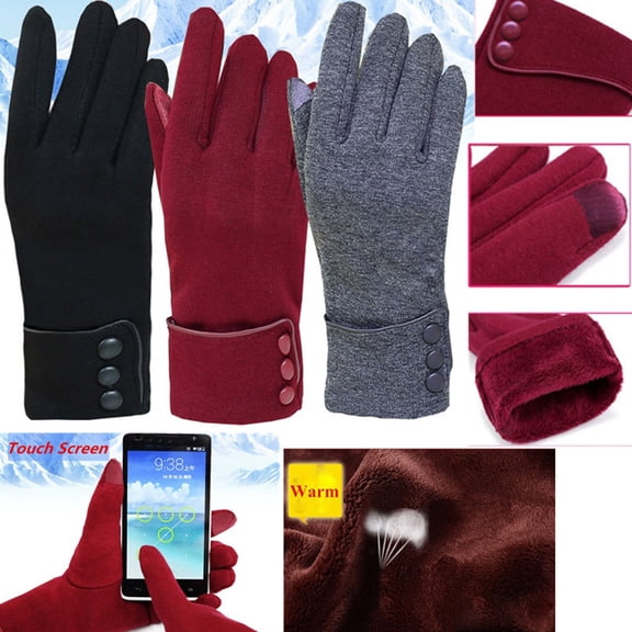 Walbest Women Autumn Winter Elegant Warm Gloves Touchscreen Gloves, Outdoor Windproof Gloves for Women Girls Winter Using