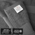 thumbnail image 6 of Infinitee Xclusives Premium Dark Grey Bath Sheets Towels for Adults - Pack of 2 - Large Bath Towels 35x70, 6 of 8