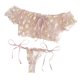 thumbnail image 1 of Gibobby Ropa Interior Sexy Bordado ropa de dormir mujer sujetador lencería sin tirantes encaje pijama conjunto Tanga Bowknot(Rosa, XL), 1 of 5