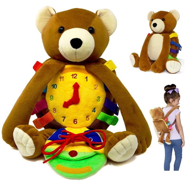 Juguete Busy Board Buckle Toys Mochila niño animales de peluche