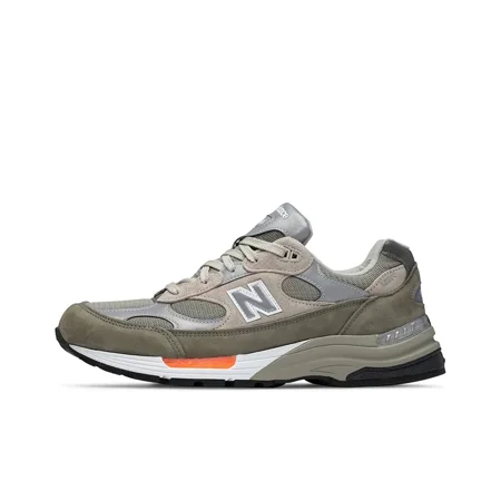 

WTAPS x New B 992 Vintage mesh pig skin low top casual running shoes M992WT grey silver for men and women