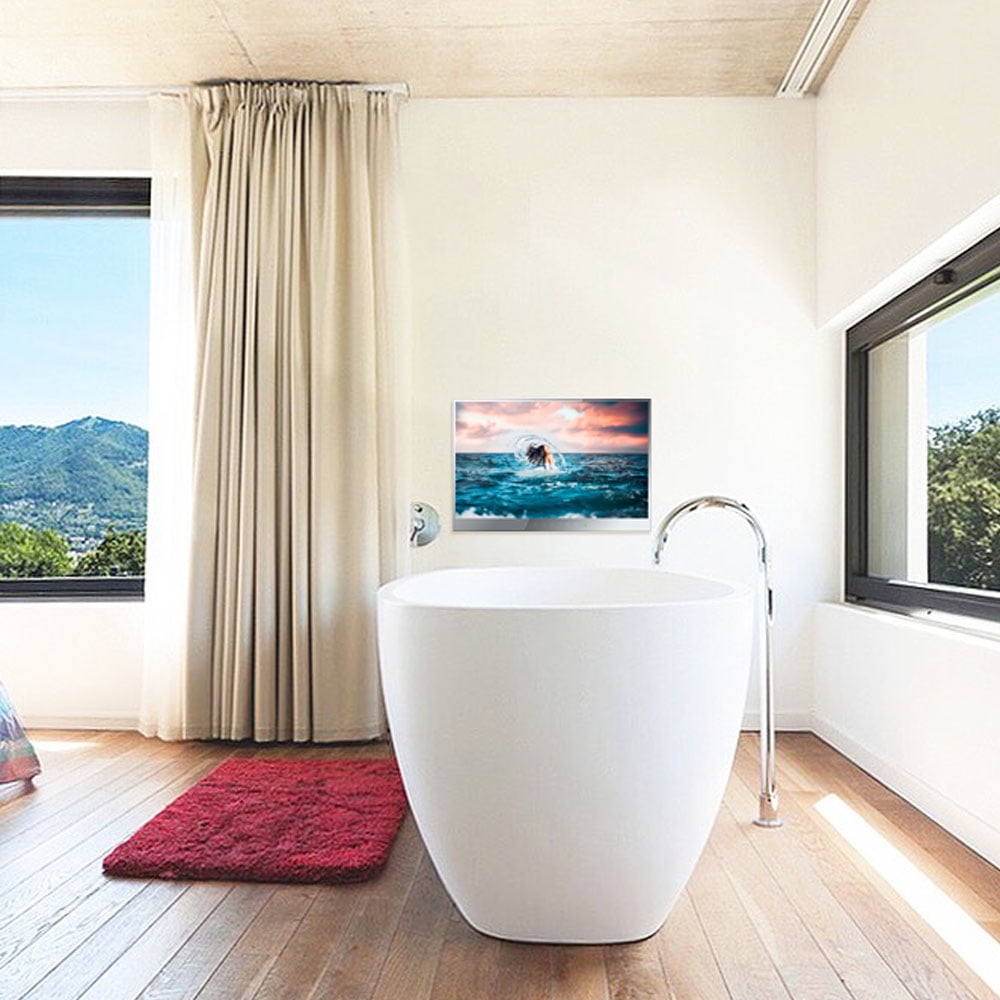 Elecsung 32 inch Smart 4K TV Mirror for Bathroom webOS IP65 Waterproof WiFi Bluetooth Voice Control Spa Built-in Alexa