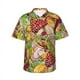 thumbnail image 2 of Camisas de manga corta con botones para hombre Camisa hawaiana con estampado de hongos brillantes para playa Camisas hawaianas con estampado floral para mujer, 2 of 5