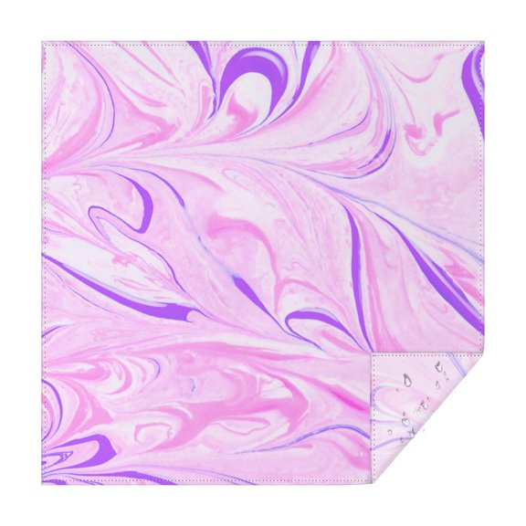 Square Tablecloth, Waterproof Polyester Table Cover, Wrinkle Resistant & Washable Fabric for Dining, Kitchen, Picnic, 42x42in(107x107cm), Liquid & Marble Print