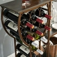 thumbnail image 5 of JRHRXXY 5-Tier, 11-Bottle Freestanding Wine Rack with Glass Holder, Modern, 5 of 7