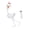 White, variant on Cartoon Chicken Nightlight 3 Modes Setting Dimmer USB Rechargeable Lamps Plastic Texture Suitable for Infant Rooms
