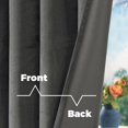 thumbnail image 4 of Cortinas BGment de terciopelo gris, 213 cm de largo, con aislamiento térmico, 4 of 8