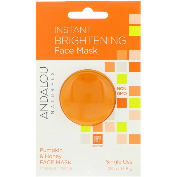 (6 Pack) Andalou Naturals Instant Brightening Pumpkin & Honey Face Mask