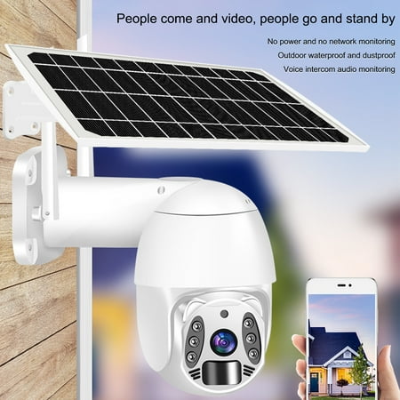 

LnjYIGJ Hot 1080P Home Security Camera Outdoor Wireless WiFi 360° View Spotlight Rechargeable Solar Battery Powered System With Motion Detection And Sirens