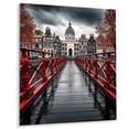 thumbnail image 2 of Designart "Beautiful Cityscape Amsterdam I" Amsterdam Metal Art Living Room, 2 of 5