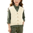 thumbnail image 6 of fatyb Toddler Baby Sweater Vest Sleeveless Button down V Neck School Uniform Cardigan for Boys Girls, 6 of 7