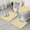 Yellow And White, variant on Gray and Black Checkerboard Pattern Bathroom Rugs Sets 3 Piece,Toilet Cover Set,Absorbent Non Slip Bathroom Mats Sets with U-Shaped Contour Rug Toilet Rug Set
