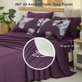 thumbnail image 4 of Davulos King Size Comforter Sets Bed in Bag,7 Pieces Floral Comforter Bedding Set for All Season, 4 of 7