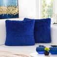 thumbnail image 3 of Sanmadrola Throw Pillow Covers Pillow Protector with Hidden Zipper Furry Faux Fur 18''x18'' 2 Pack, 3 of 8
