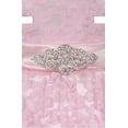 thumbnail image 5 of Big Girls' Pleated Lace Illusion Top Sunburst Skirt Flowers Girls Dresses Silver Size 16, 5 of 7