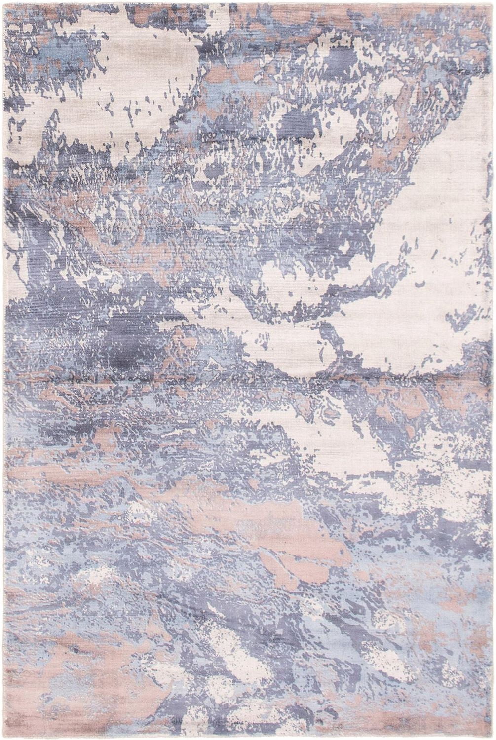 ECARPETGALLERY 4'10" x 7'5"  Transitional Galleria Hand Loomed Area Rug for Living Room, Dining Room and Bedroom in Blue