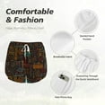 thumbnail image 4 of Bixox Women's Polynesian Turtles pattern 2 in 1 Running Shorts - Lightweight Athletic Workout Gym Yoga Shorts Liner with Pockets - XX-Large, 4 of 7