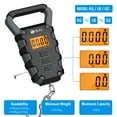 thumbnail image 4 of Fish Scale, AMIR Digital Fish Scale with Fishing Gripper Tape Measure 110lb Weight LCD Screen Display Scale for Fishing Man Gray, 4 of 8