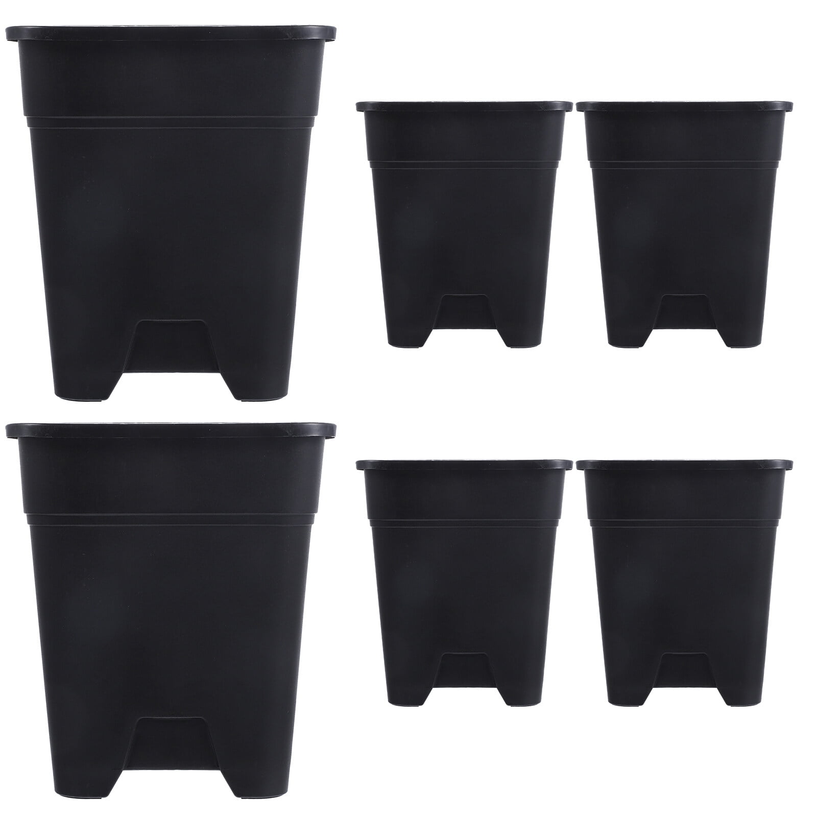 6pcs Plastic Flower Planters Garden Plant Pots Flower Nursery Pots
