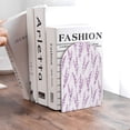 thumbnail image 6 of Naloa Lavender Flowers 2 Pcs Bookend Large Capacity Office Book Ends for Home Office Library School Study Decoration, 6 of 8