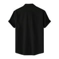 thumbnail image 5 of Mens Shirts with Pocket Lightweight Short Sleeve Button Up Collared Tshirts Shirt Casual Solid Loose Comfort Loungewear Tees Tops on Clearance, 5 of 8