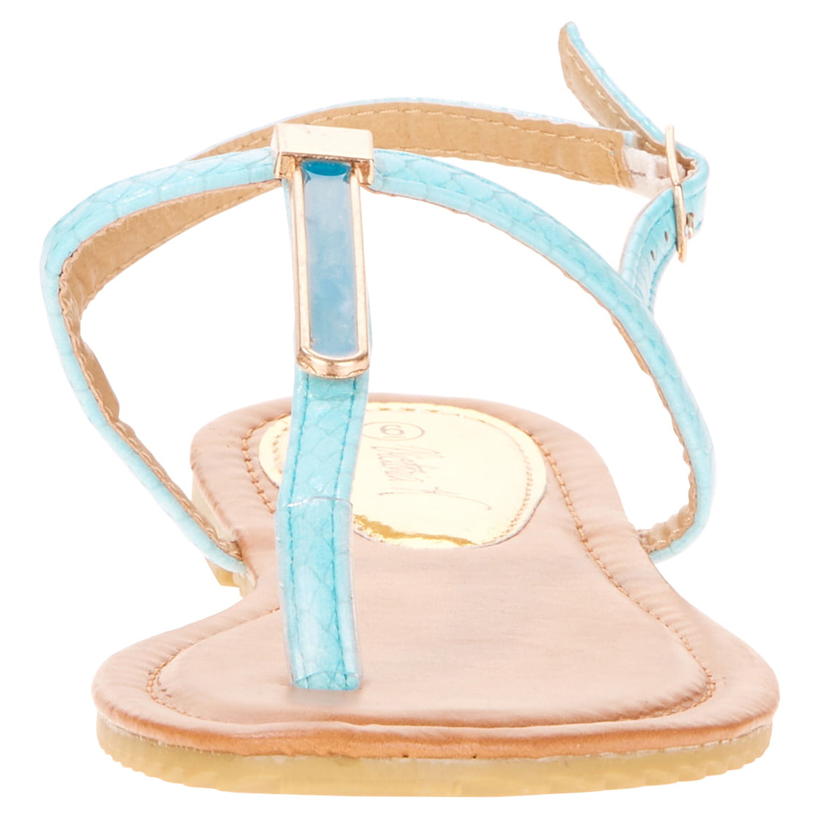 Victoria K Womens' Metallic Embellishment Sandals