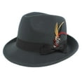 thumbnail image 2 of Sombrero de copa Panamá Jazz Zulema ala corta gris, 2 of 8