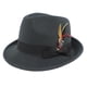 thumbnail image 2 of Sombrero de copa Panamá Jazz Zulema ala corta gris, 2 of 8