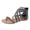 Grey, variant on Women's Gladiators Sandals Summer Dressy Strappy Flat Shoes with Ankle Strap Back Zipper Comfortable Beach Flip Flops Black 7.5