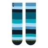 Ocean Bamboo Stripes Crew Sock With Art By Spidey De Montrond