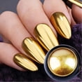 thumbnail image 1 of Polvo Holográfico para Nail Art Efecto Espejo Cromo Dorado 0,5 g con aplicador, 1 of 8