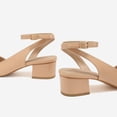 thumbnail image 4 of Pennysue Women's Low Heel Sandals Pointed Toe Ankle Strap PU Leather Dress Shoes Block Heel Summer Casual sandals, 4 of 5