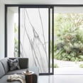 thumbnail image 3 of Marble White Window Privacy Film, Ombre Grey Modern Minimalist Static Cling UV Sun Blocking Heat Control Window Tint Day and Night, Non-Adhesive Reusable One Way Windows Privacy Cover 35.4''x78.7'', 3 of 7