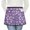 Unicorn and Rainbow, variant on Unicorn and Star Purple Pattern Server Half Apron with Pockets,22.8 X 11.8 Inch Half Waist Design with Black Trim,Restaurant Waitstaff Uniform