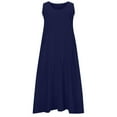 thumbnail image 4 of Vestido sin mangas de color liso para mujer: largo maxi informal, diseño con bolsillos, transpirable para el verano. Tallas: S-XXXL., 4 of 8
