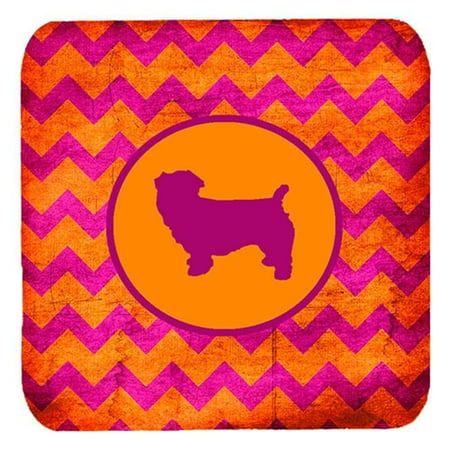 

Glen Of Imal Chevron Pink And Orange Foam Coasters Set Of 4