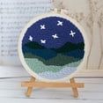 thumbnail image 1 of Punch Needle Embroidery Kit With Yarns  Easy Embroidery Needlework Wool Work Home Decor For Diy Beginners(Country Night), 1 of 2