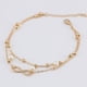 thumbnail image 4 of Tobilleras boho de doble capa para mujer con colgante de perlas y cadenas para los pies, 8 formas, tobilleras tipo pulsera de playa, 4 of 8