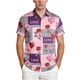 thumbnail image 2 of Blusa y camisa de manga corta con cuello vuelto, moda para hombre y mujer, informal, de manga corta, con estampado y cuello vuelto, con botones., 2 of 7