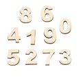 thumbnail image 1 of Tarente Wooden Self-adhesive Numbers Letters for DIY Art Crafts Decor Children Gift (Numbers 0-9), 1 of 7