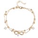thumbnail image 1 of Tobilleras boho de doble capa para mujer con colgante de perlas y cadenas para los pies, 8 formas, tobilleras tipo pulsera de playa, 1 of 8
